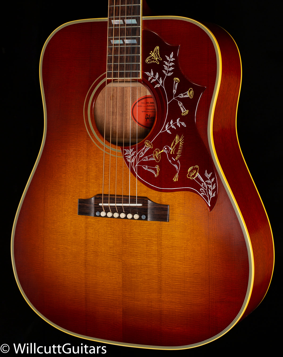 Gibson Custom Shop 1960 Hummingbird Fixed Bridge Heritage Cherry (072)