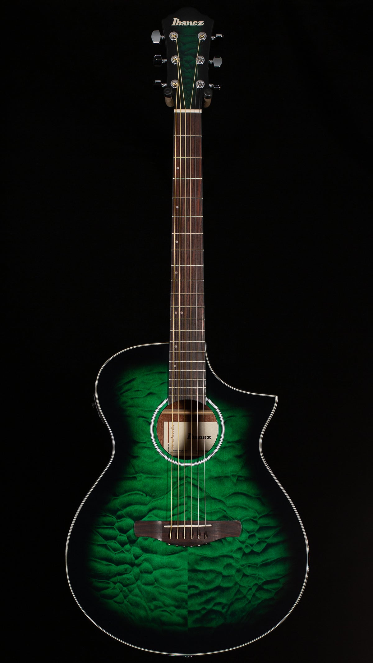 Ibanez AEWC16QA Acoustic Electric Guitar Trans Emerald Burst (748)