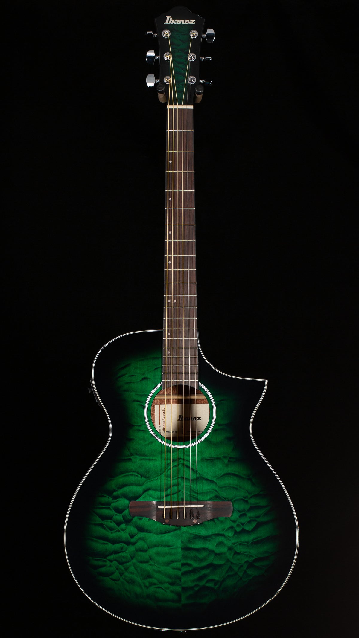 Ibanez AEWC16QA Acoustic Electric Guitar Trans Emerald Burst (760)