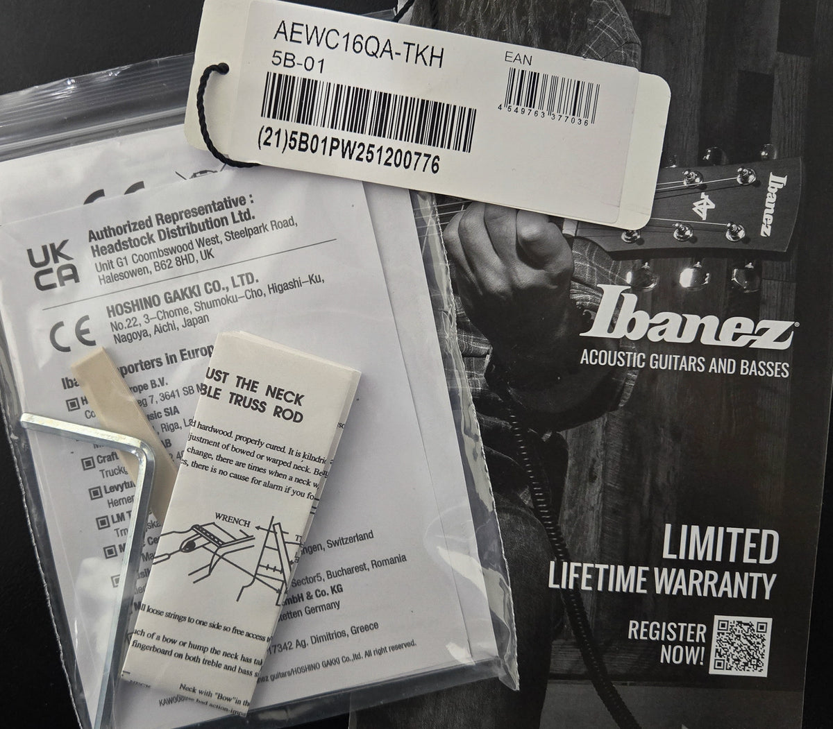 Ibanez AEWC16QA Acoustic Electric Guitar Trans Black Sunburst (776)