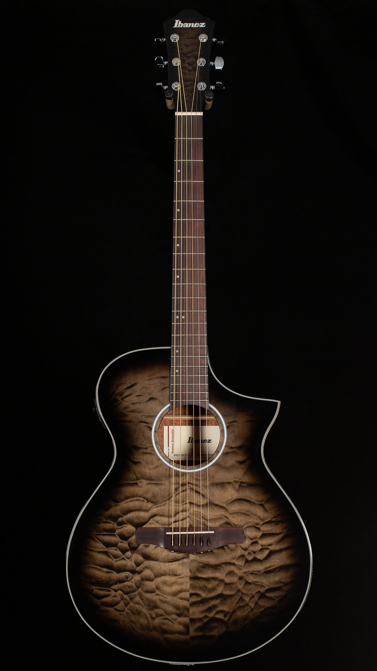 Ibanez AEWC16QA Acoustic Electric Guitar Trans Black Sunburst (780)
