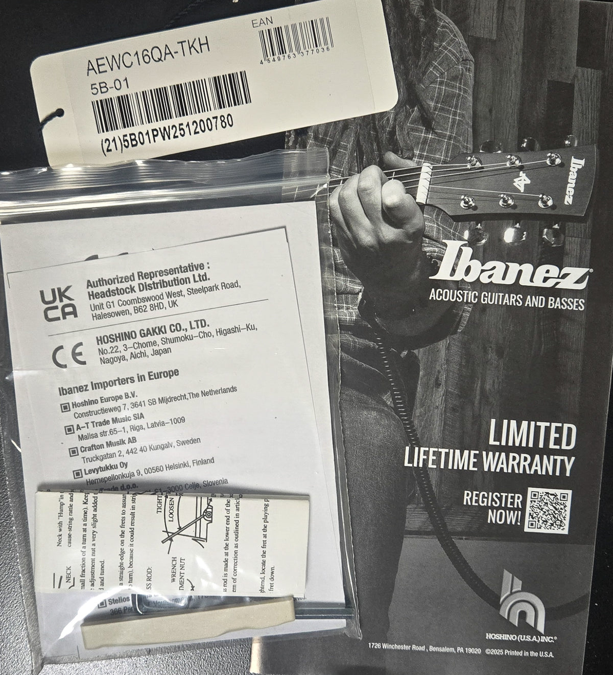 Ibanez AEWC16QA Acoustic Electric Guitar Trans Black Sunburst (780)
