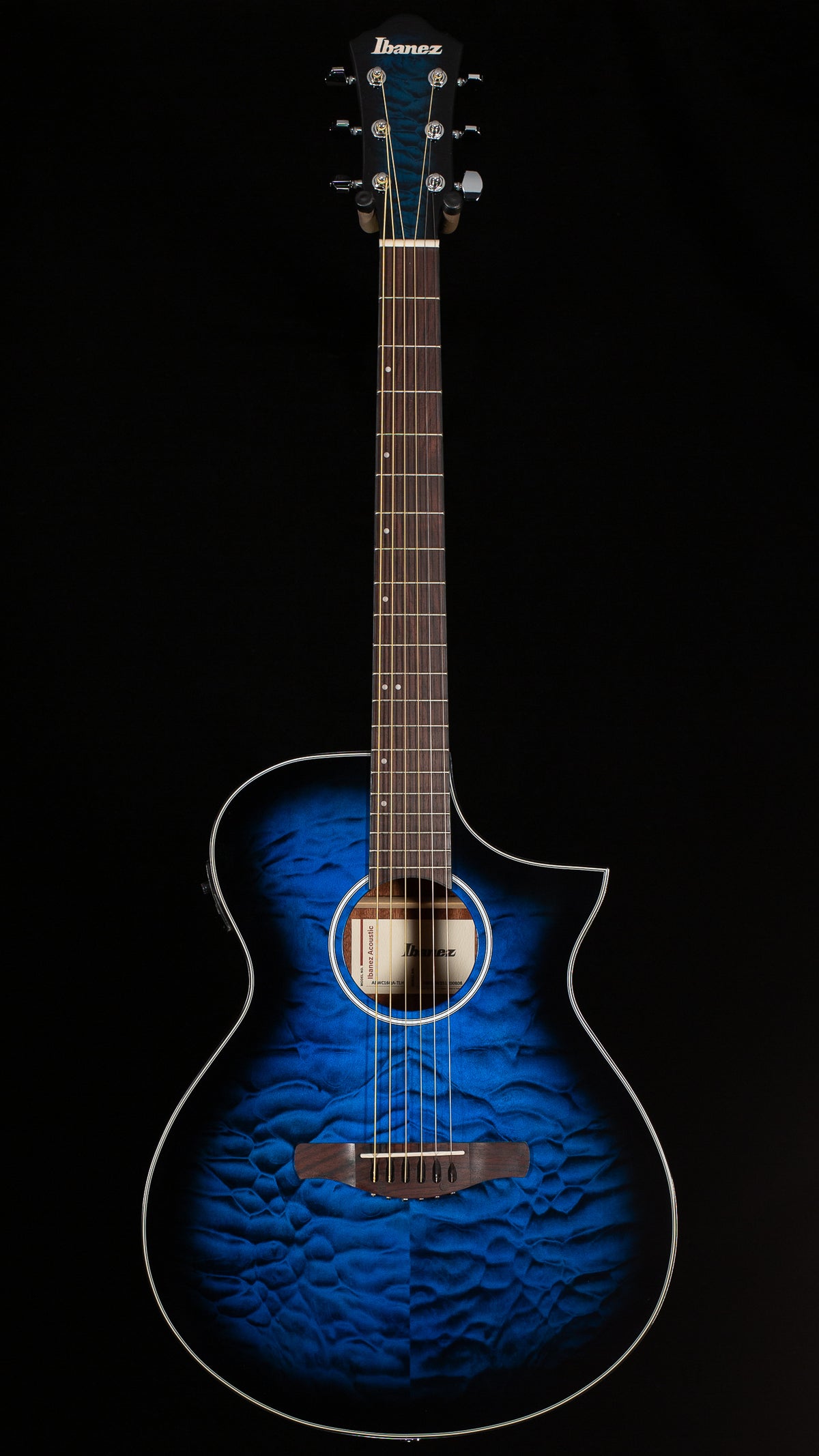 Ibanez AEWC16Q Acoustic Electric Guitar Trans Blue Sunburst (808)