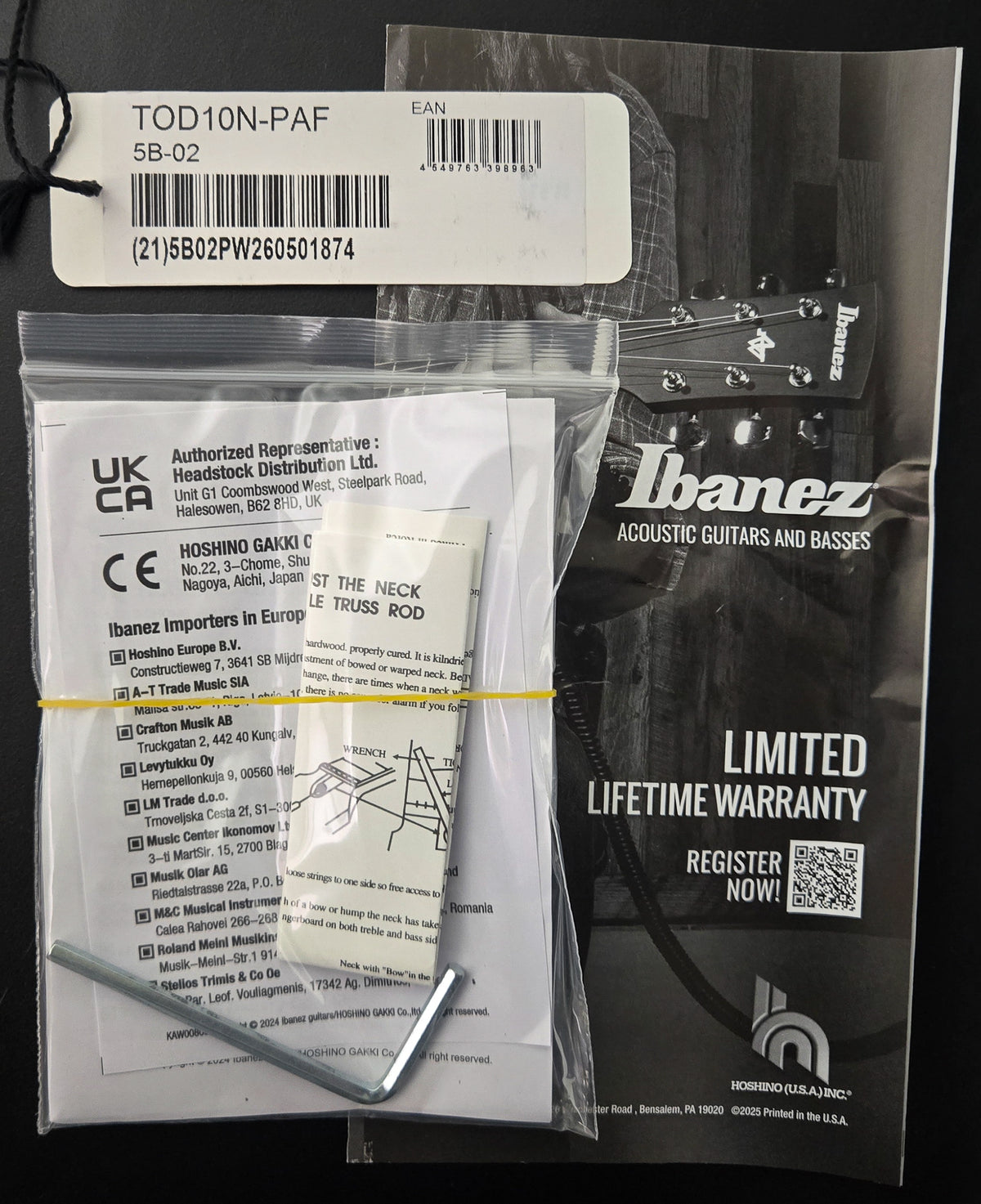 Ibanez TOD10N Tim Henson Signature Nylon Acoustic-Electric Pearl Pink Flat (874)