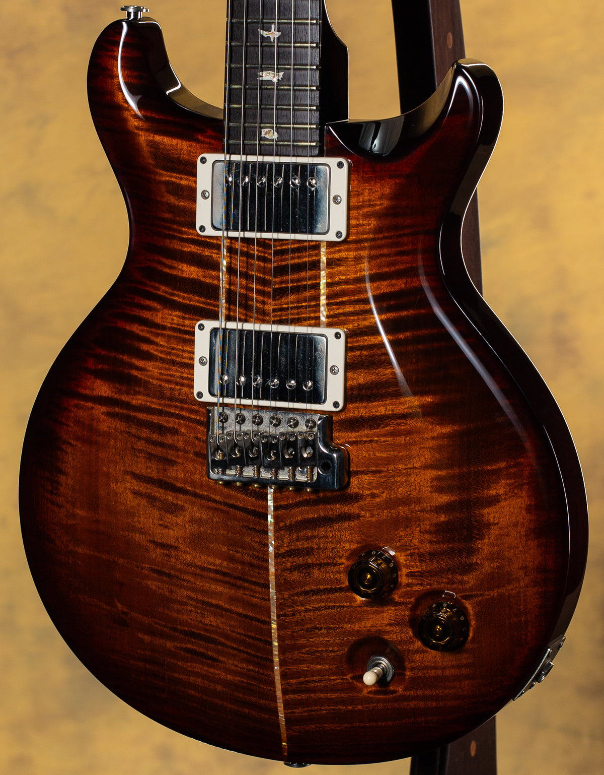 2015 PRS Santana Signature Black Gold Burst 10 Top
