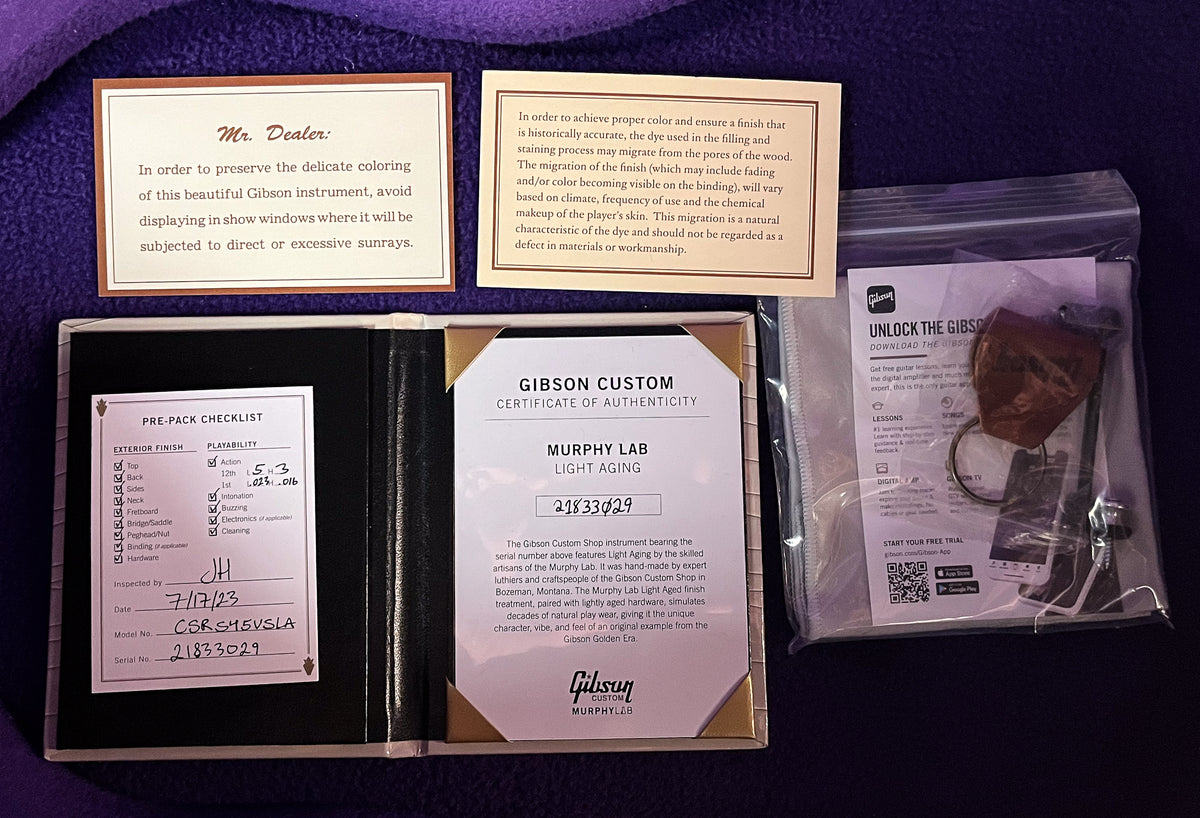 Gibson Custom Shop 1942 Banner J-45 Murphy Lab Light Aged Vintage Sunburst