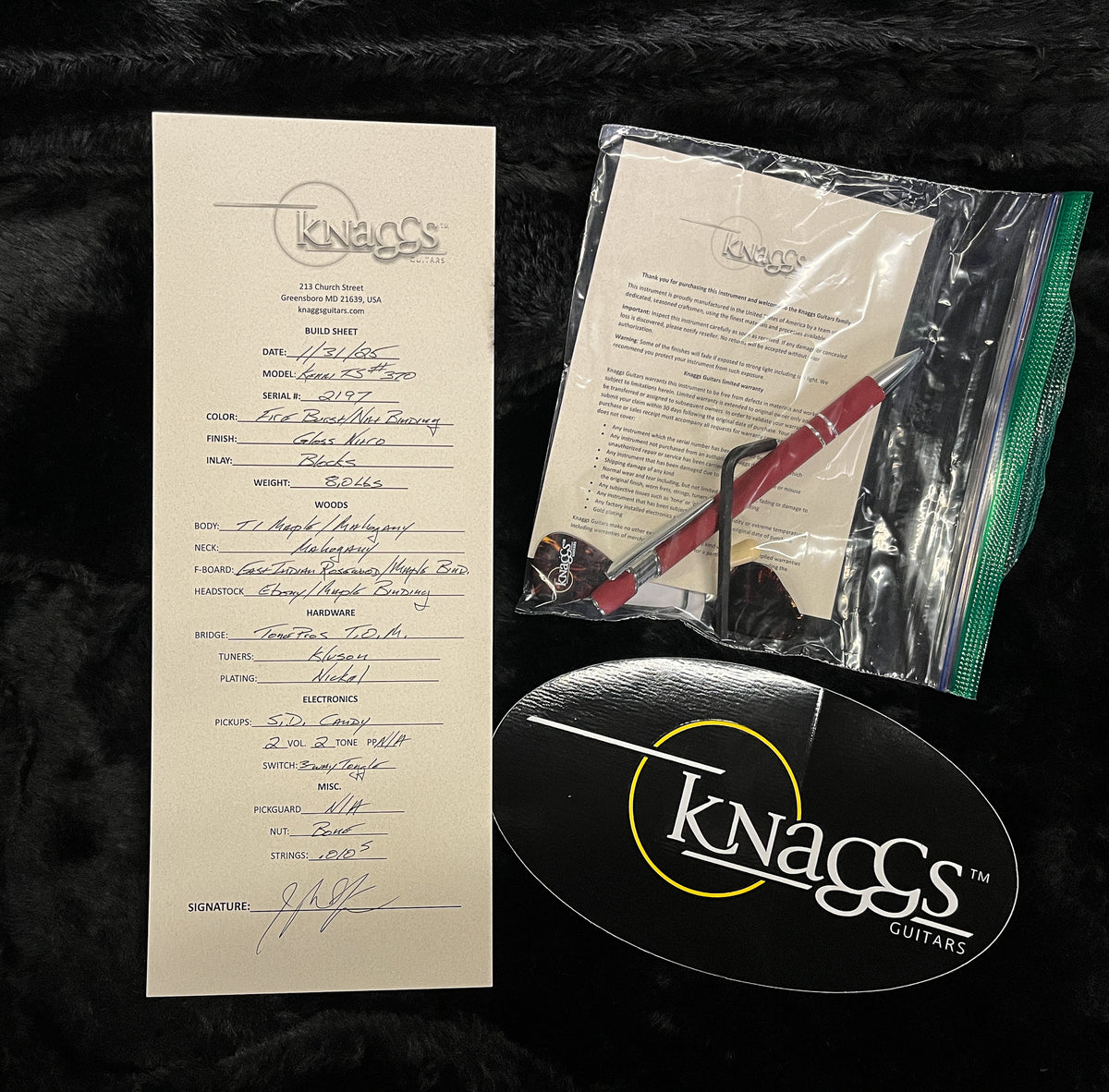 Knaggs Eric Steckel Kenai T/S FireBurst T1 Maple Top (197)