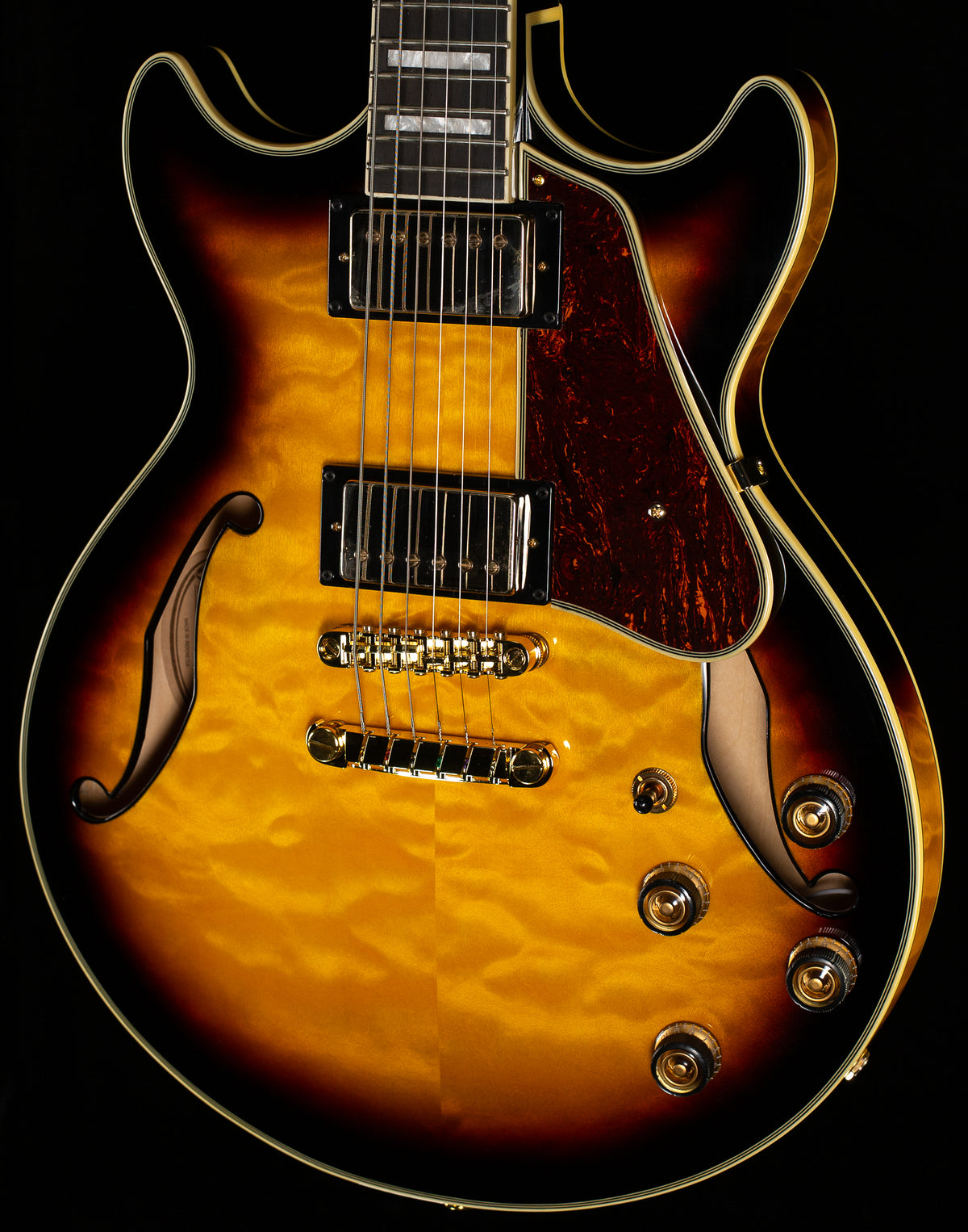 Ibanez Artcore Expressionist AM93QM  Antique Yellow Sunburst (523)