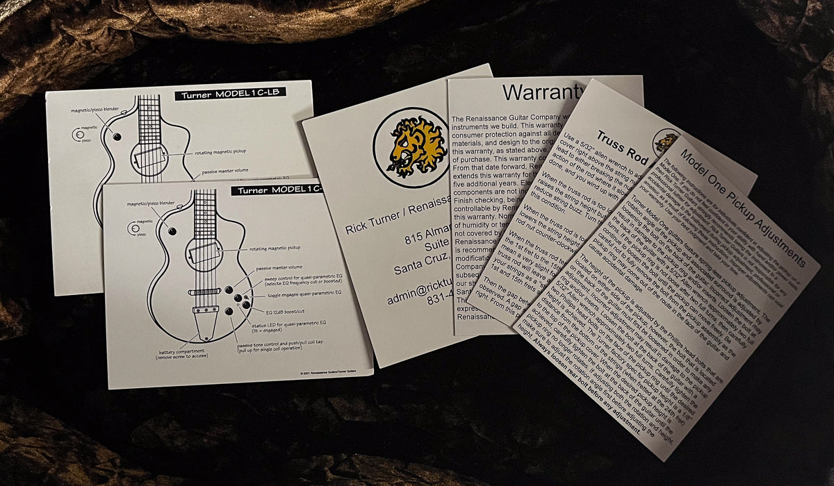 Rick Turner Model 1 Deluxe Electric Guitar Redwood Top