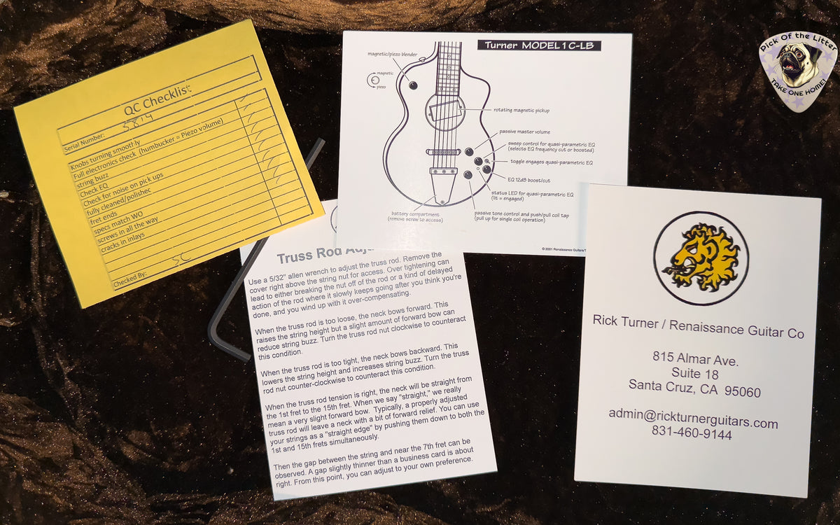 2022 Rick Turner Model 1 Deluxe Flamed Maple Top