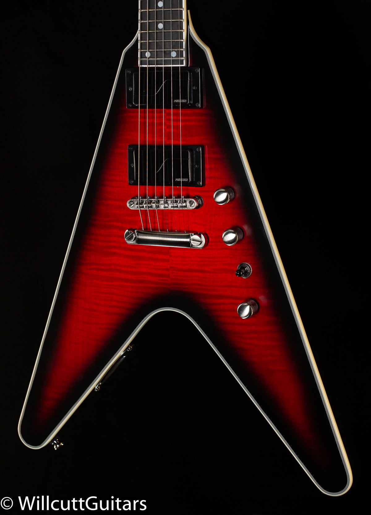 Epiphone Dave Mustaine Prophecy Flying V Aged Dark Red Burst (723)
