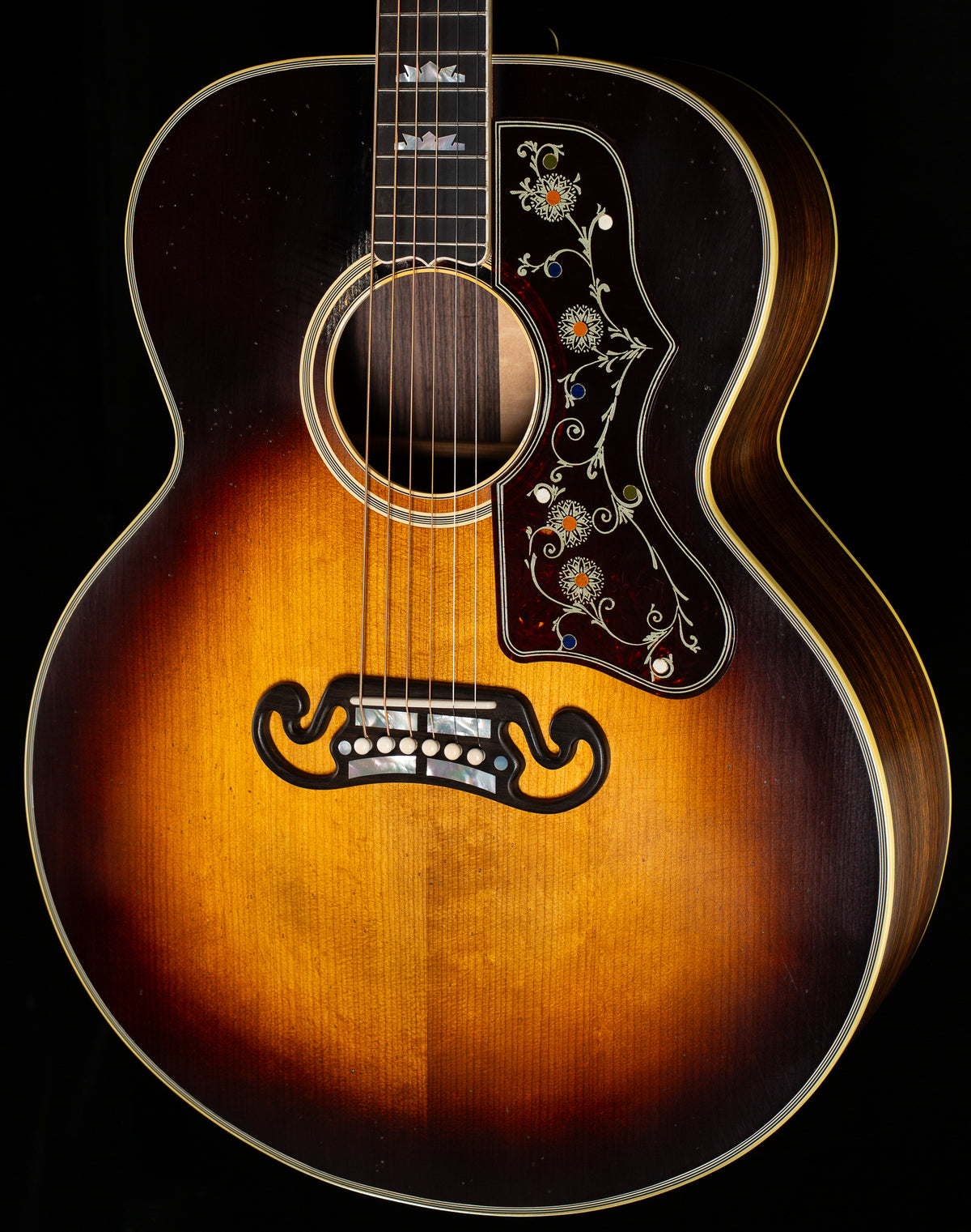 Gibson Custom Shop Pre-War SJ-200 Rosewood Murphy Lab Light Aged Faded Vintage Sunburst (011)