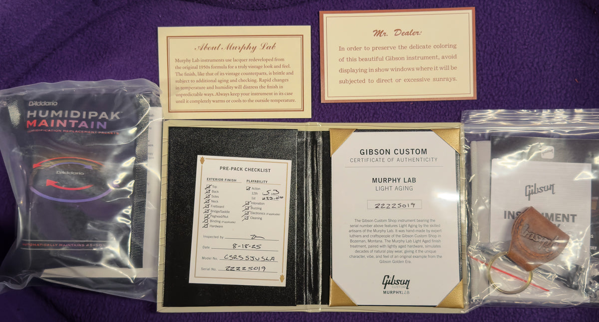 Gibson Custom Shop 1942 Banner Southern Jumbo Murphy Lab Light Aged Vintage Sunburst (019)