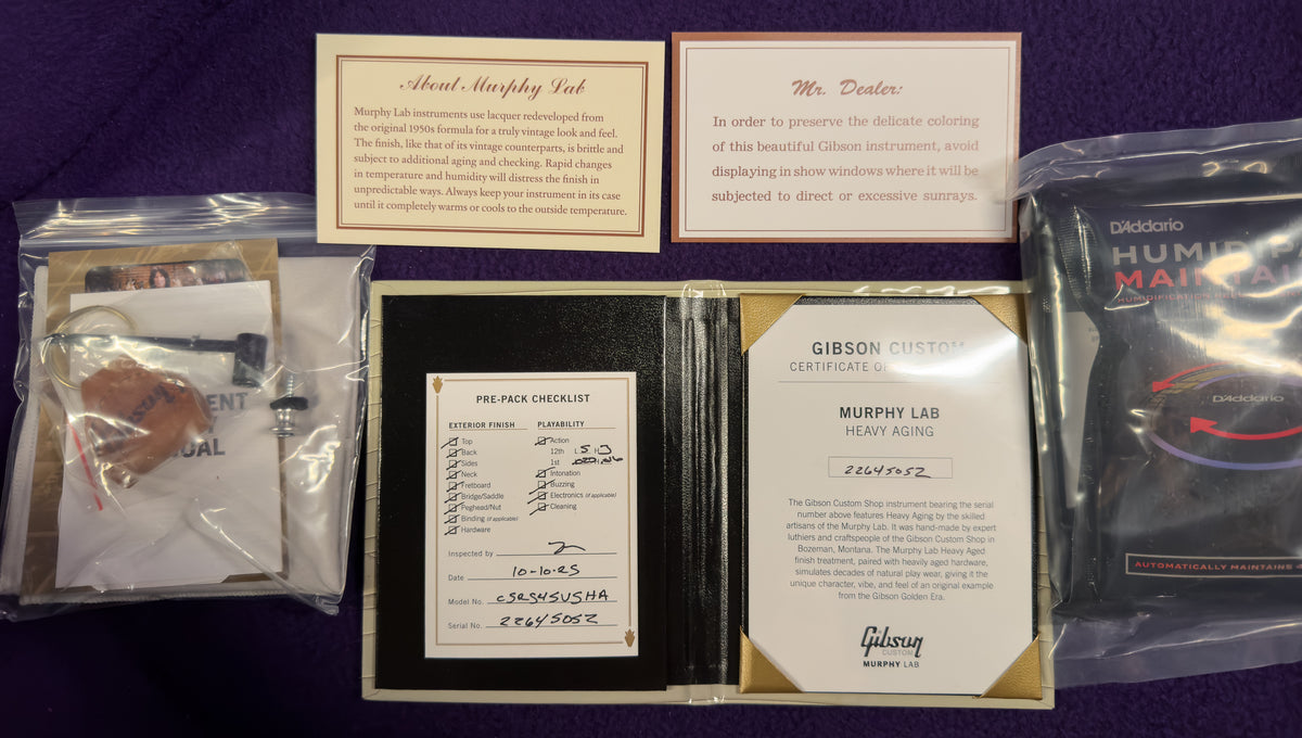 Gibson Custom Shop 1942 Banner J-45 Murphy Lab Heavy Aged Vintage Sunburst (052)