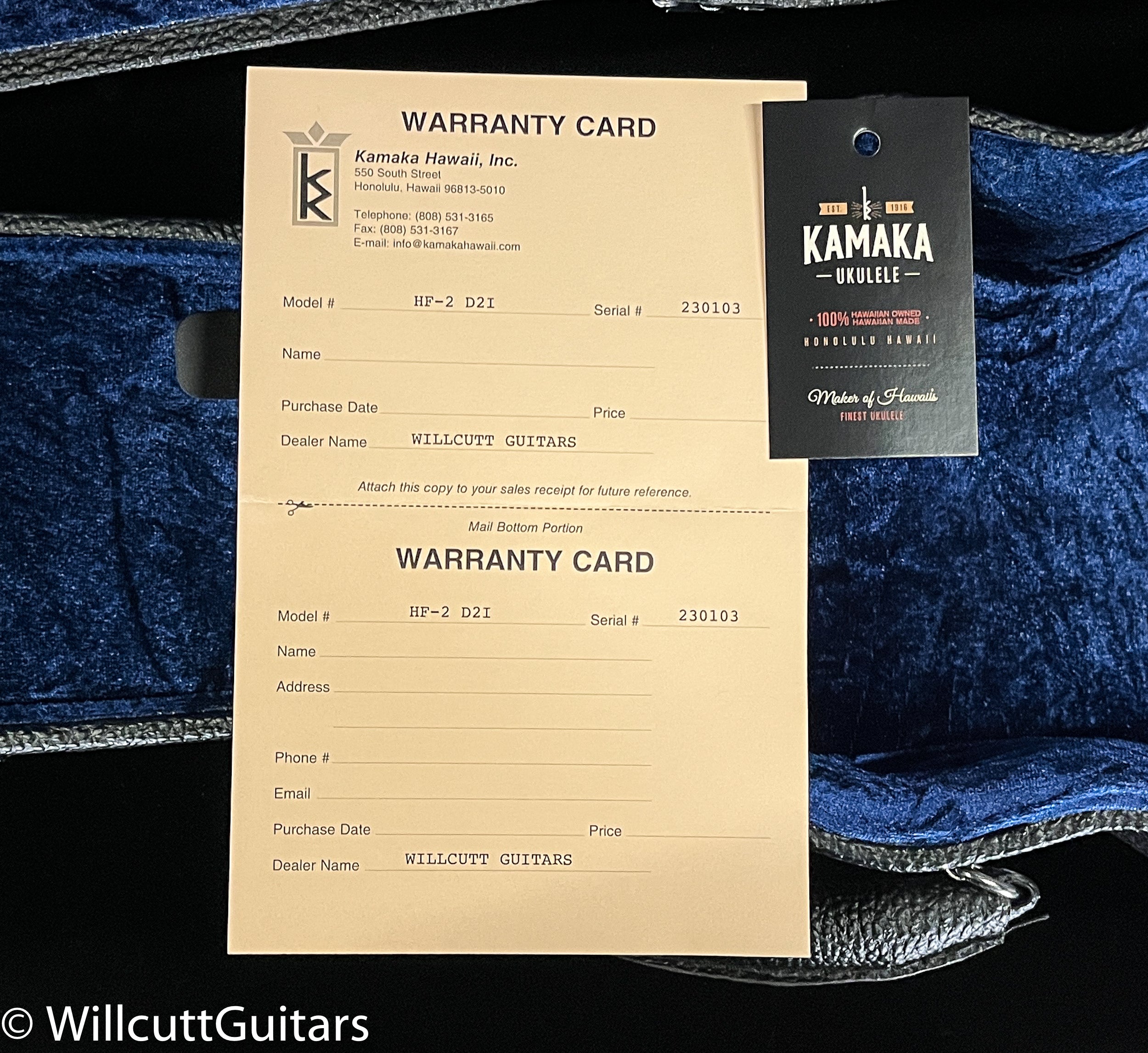 Kamaka Ukulele Concert Deluxe Slotted Headstock (103) - Willcutt