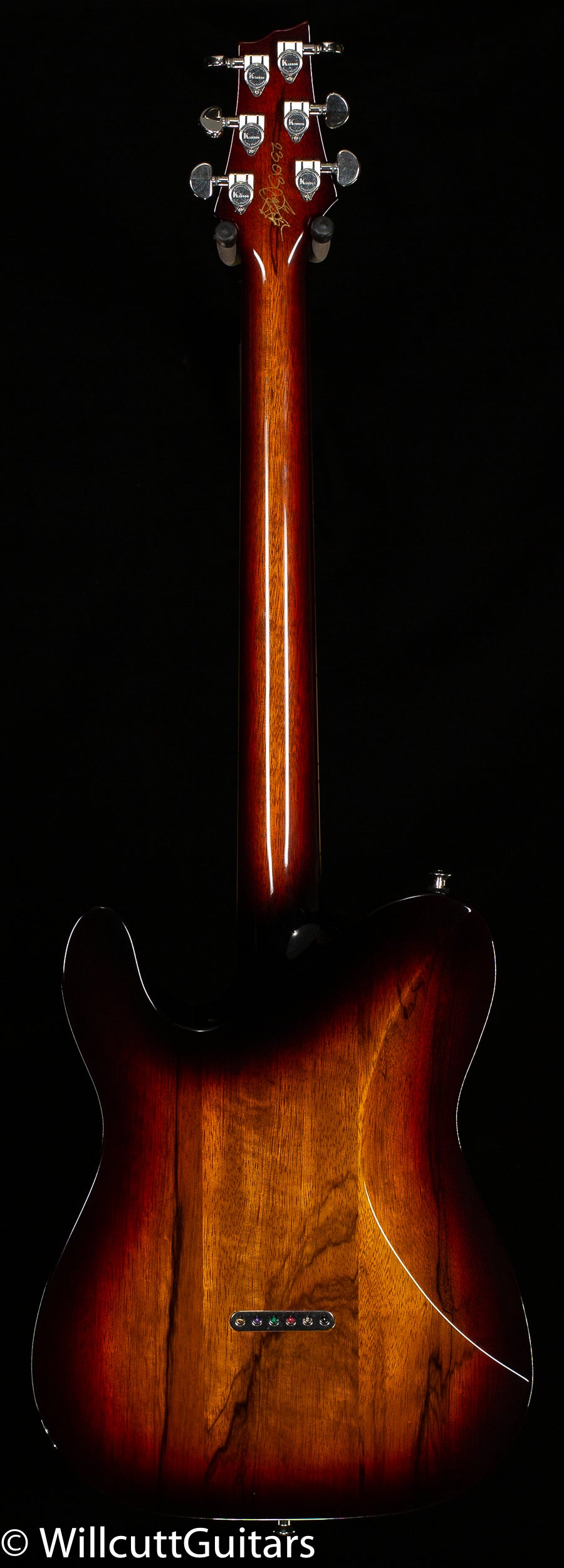 B3 Gene Baker Phoenix V Black Limba Faded Dark Cherry Burst (013)