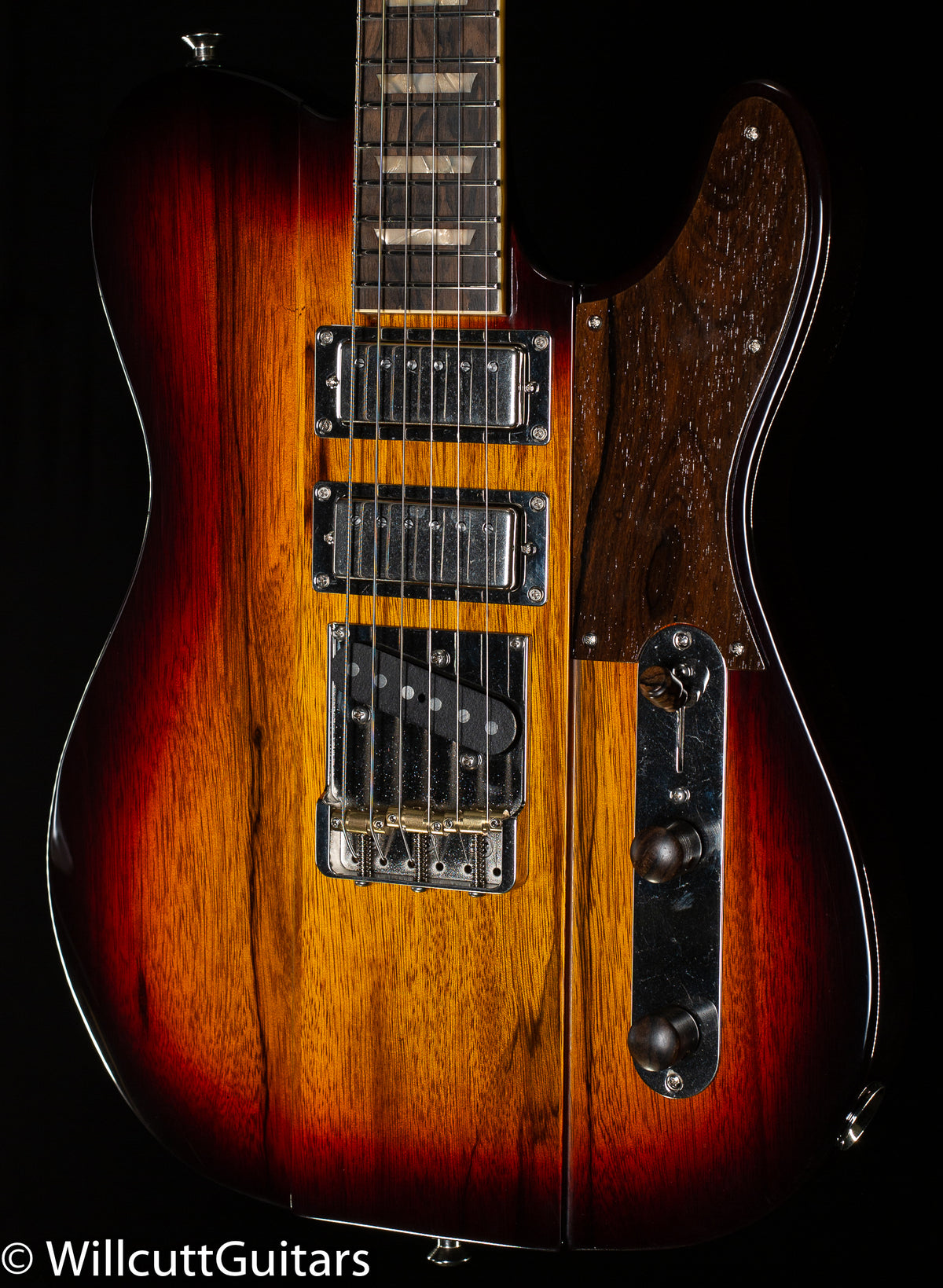 B3 Gene Baker Phoenix V Black Limba Faded Dark Cherry Burst (013)
