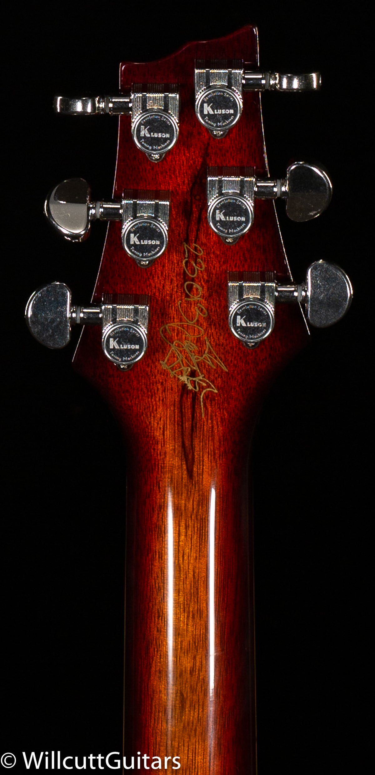 B3 Gene Baker Phoenix V Black Limba Faded Dark Cherry Burst (013)