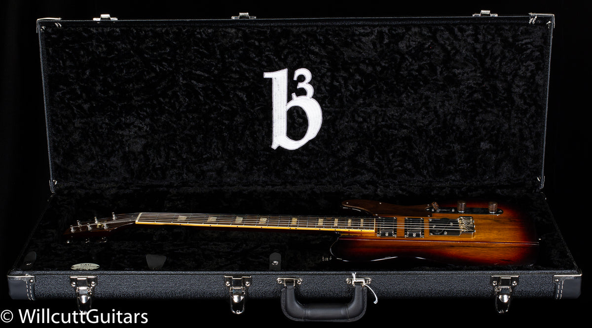 B3 Gene Baker Phoenix V Black Limba Faded Dark Cherry Burst (013)