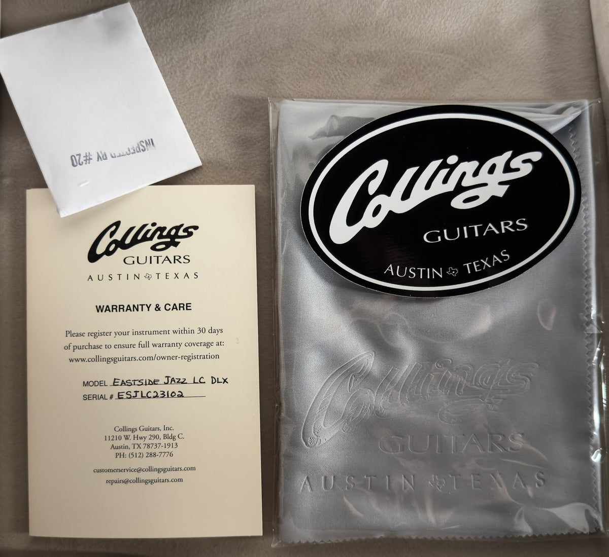 2023 Collings Eastside Jazz LC Deluxe Merlot