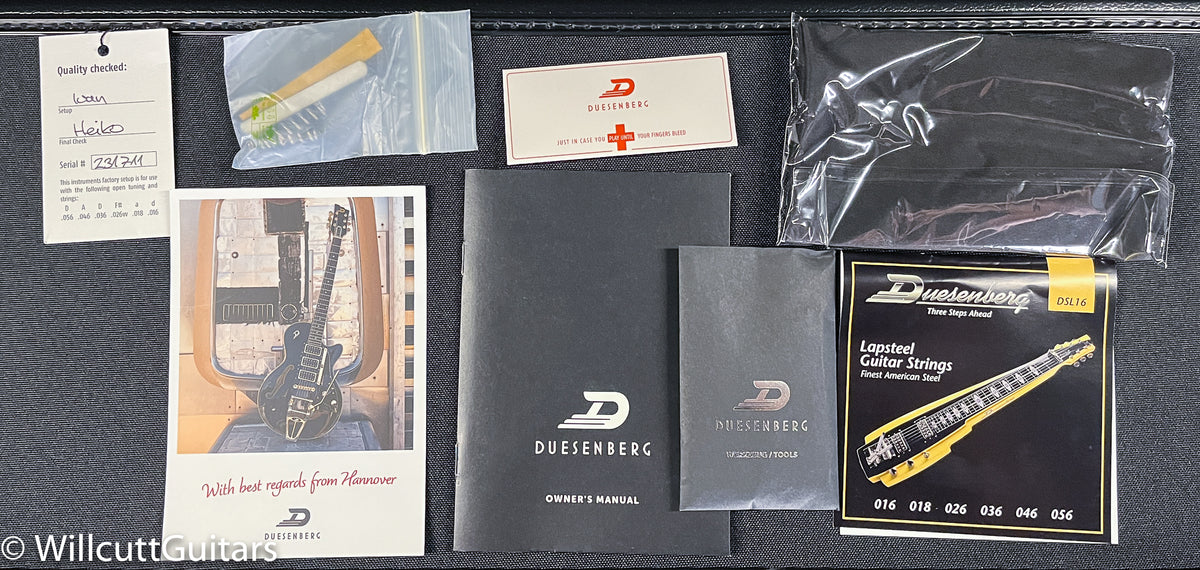 Duesenberg Fairytale Lap Steel Split King Ivory and Black (711)