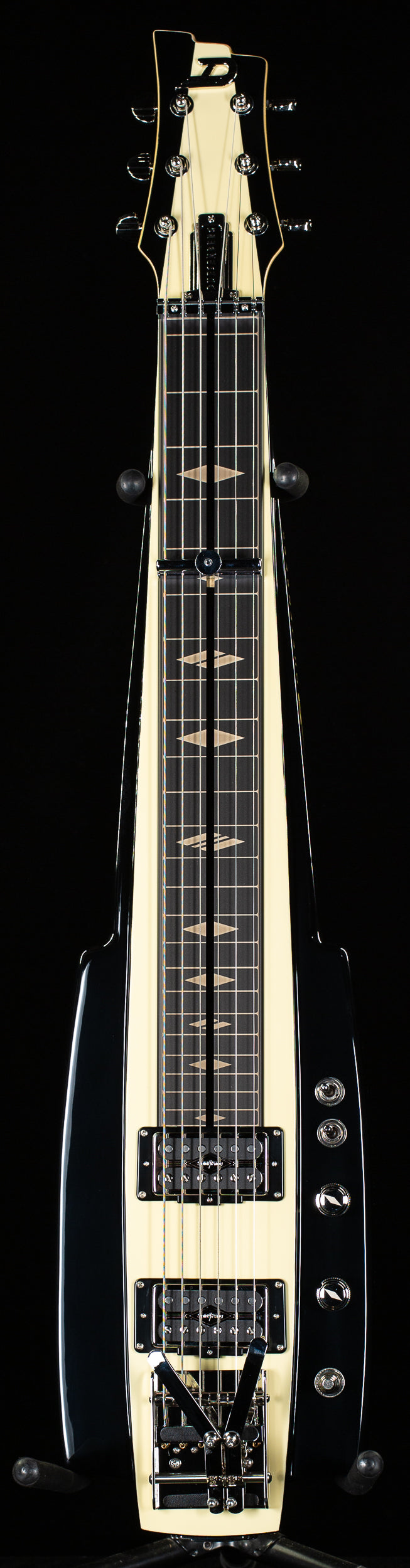 Duesenberg Fairytale Lap Steel Split King Ivory and Black  (823)