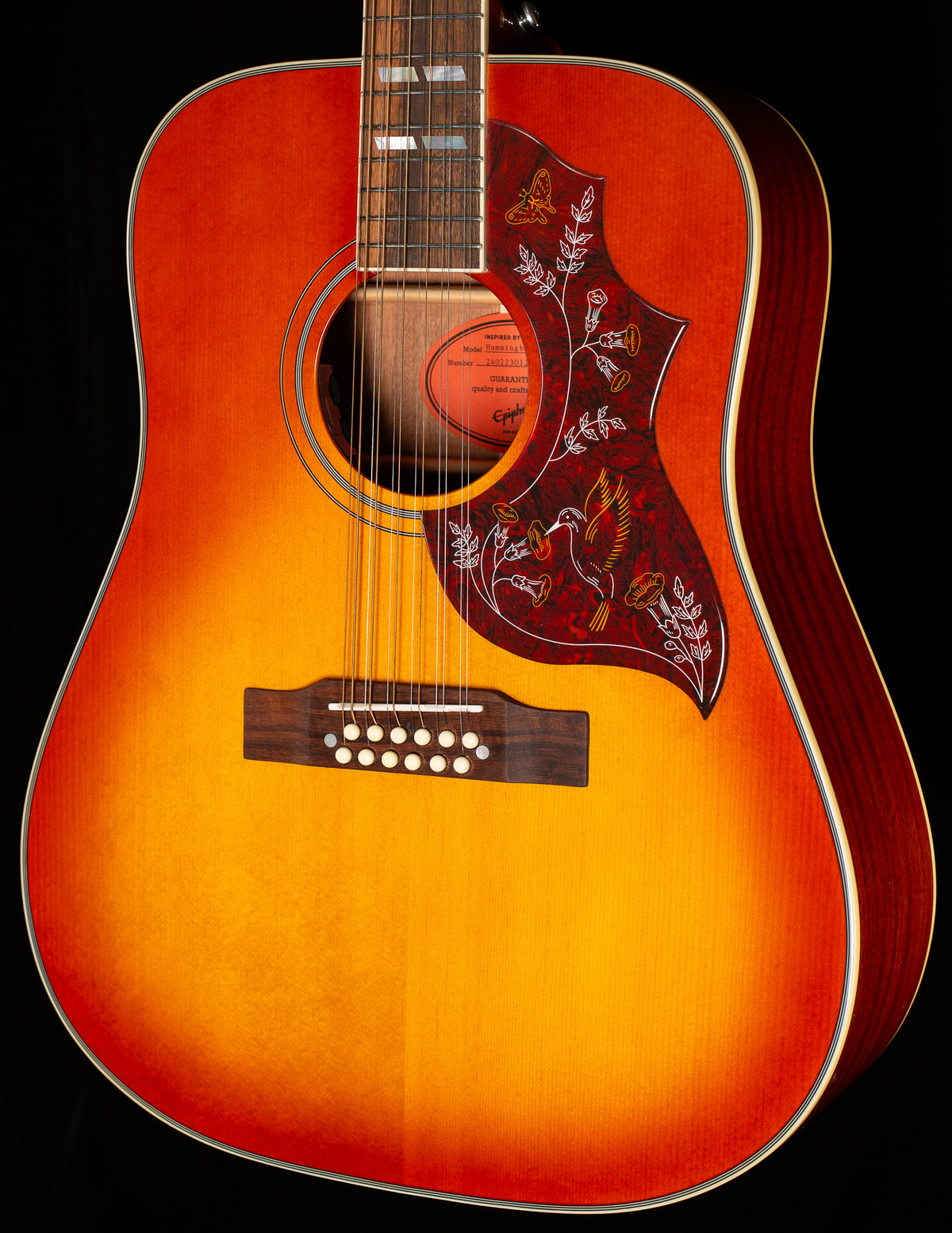 Epiphone Hummingbird 12-String Aged Cherry Sunburst Gloss (293)