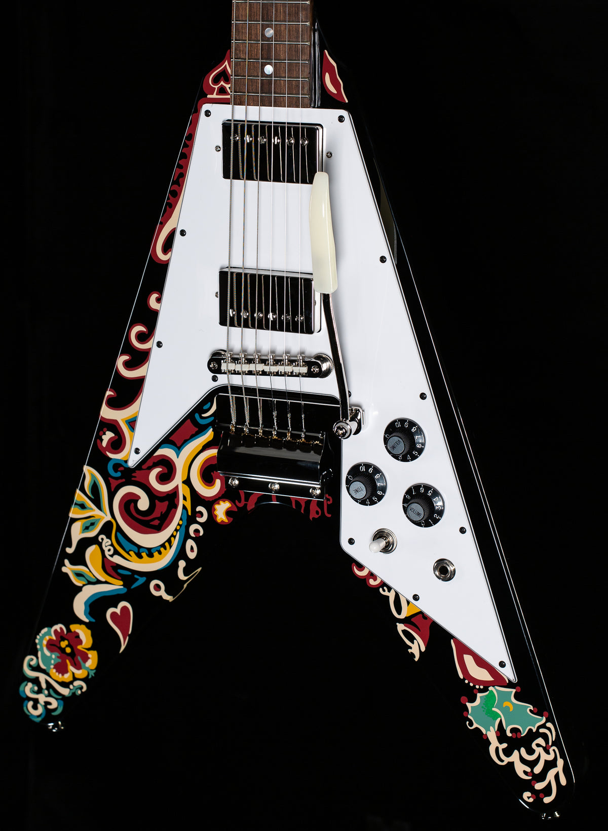 Epiphone Jimi Hendrix &quot;Love Drops&quot; Flying V Ebony (358)