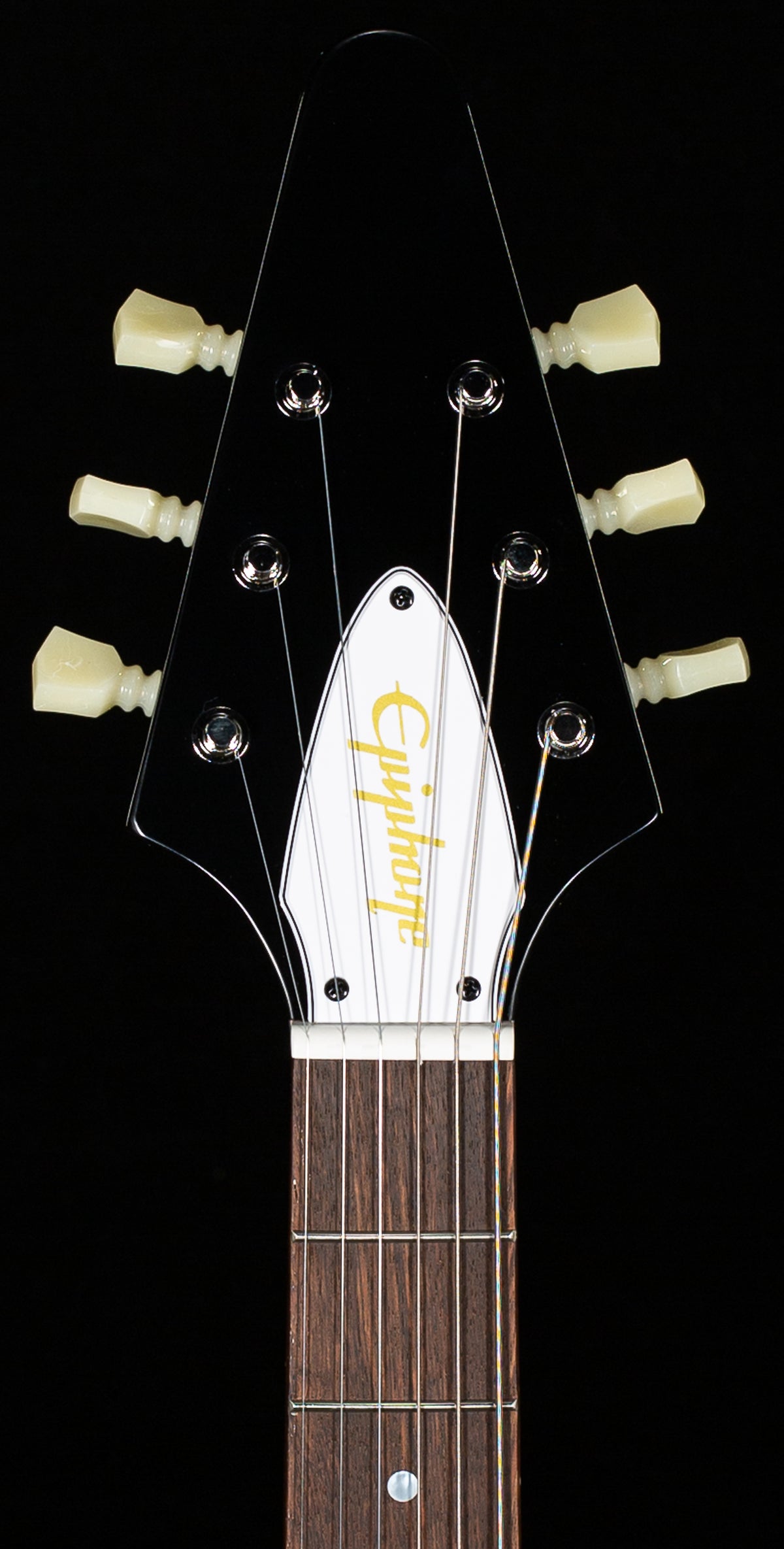 Epiphone Jimi Hendrix &quot;Love Drops&quot; Flying V Ebony Lefty (582)