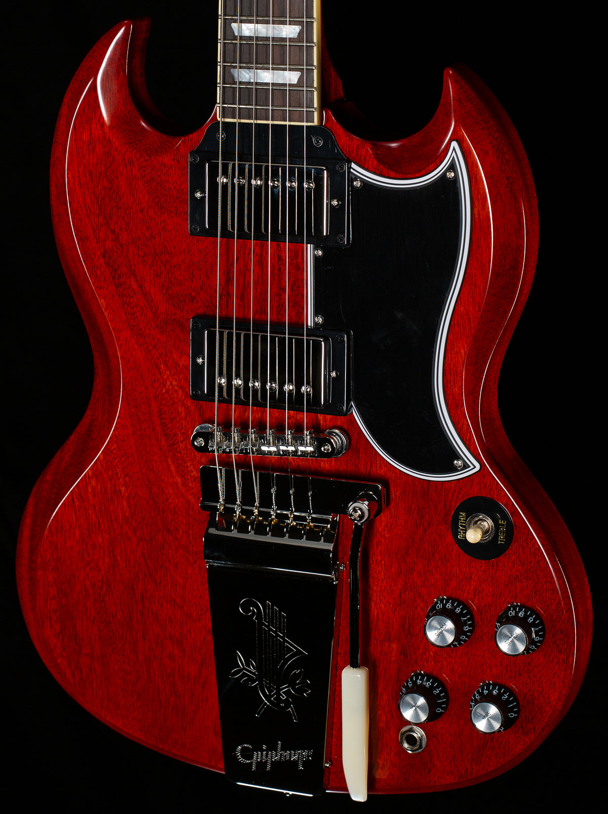 Epiphone 1964 SG Standard with Maestro Cherry Red Vibrola Reissue (735)