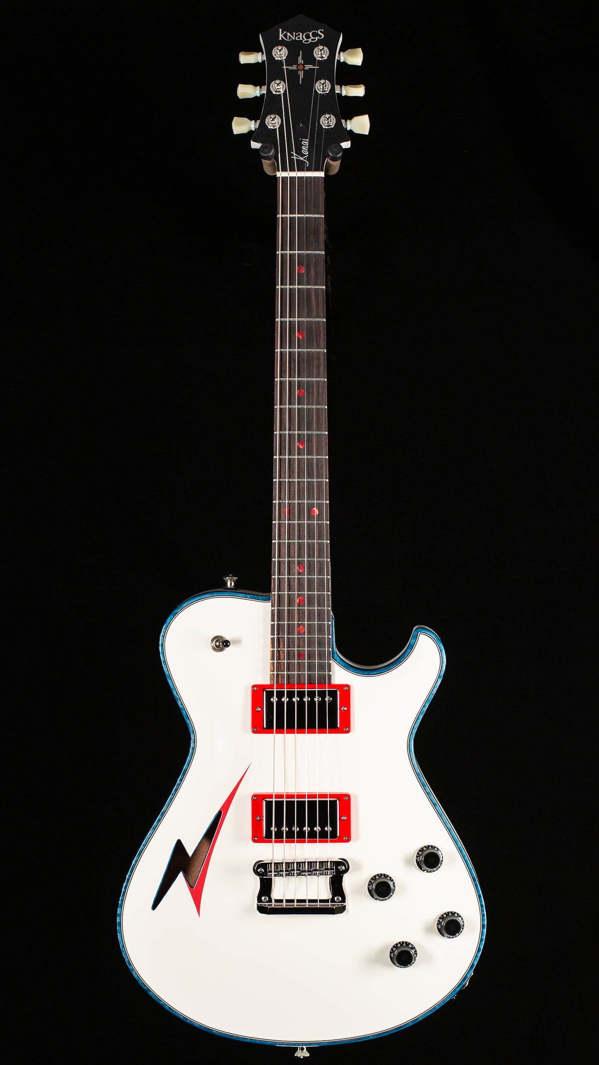 Knaggs Influence Kenai Hollowbody Genie Creme w/Blue Maple Binding (460)