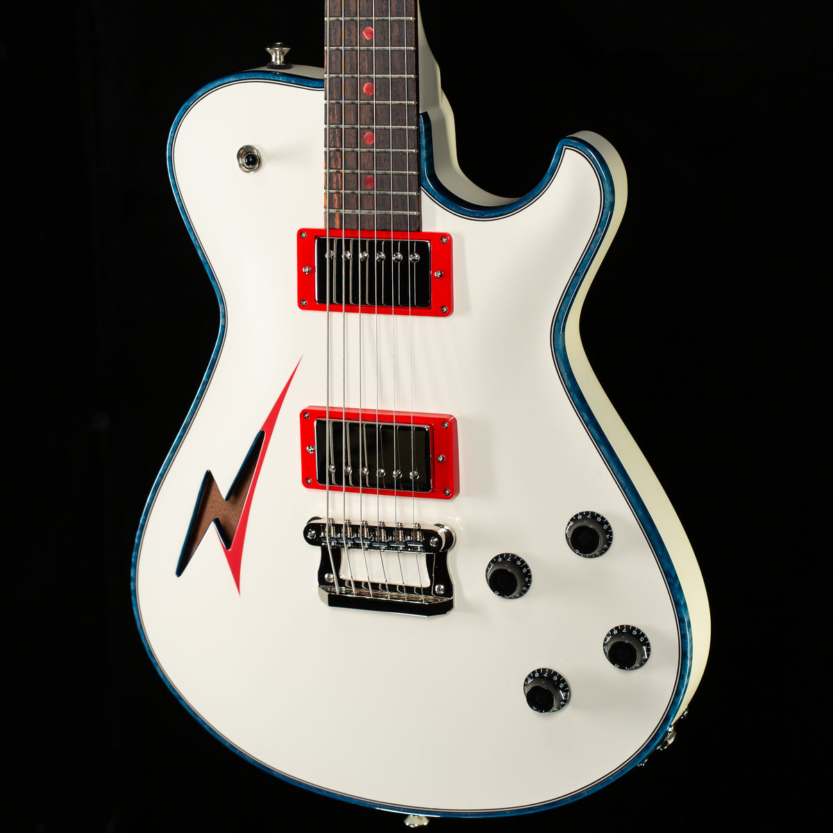 Knaggs Influence Kenai Hollowbody Genie Creme w/Blue Maple Binding (460)