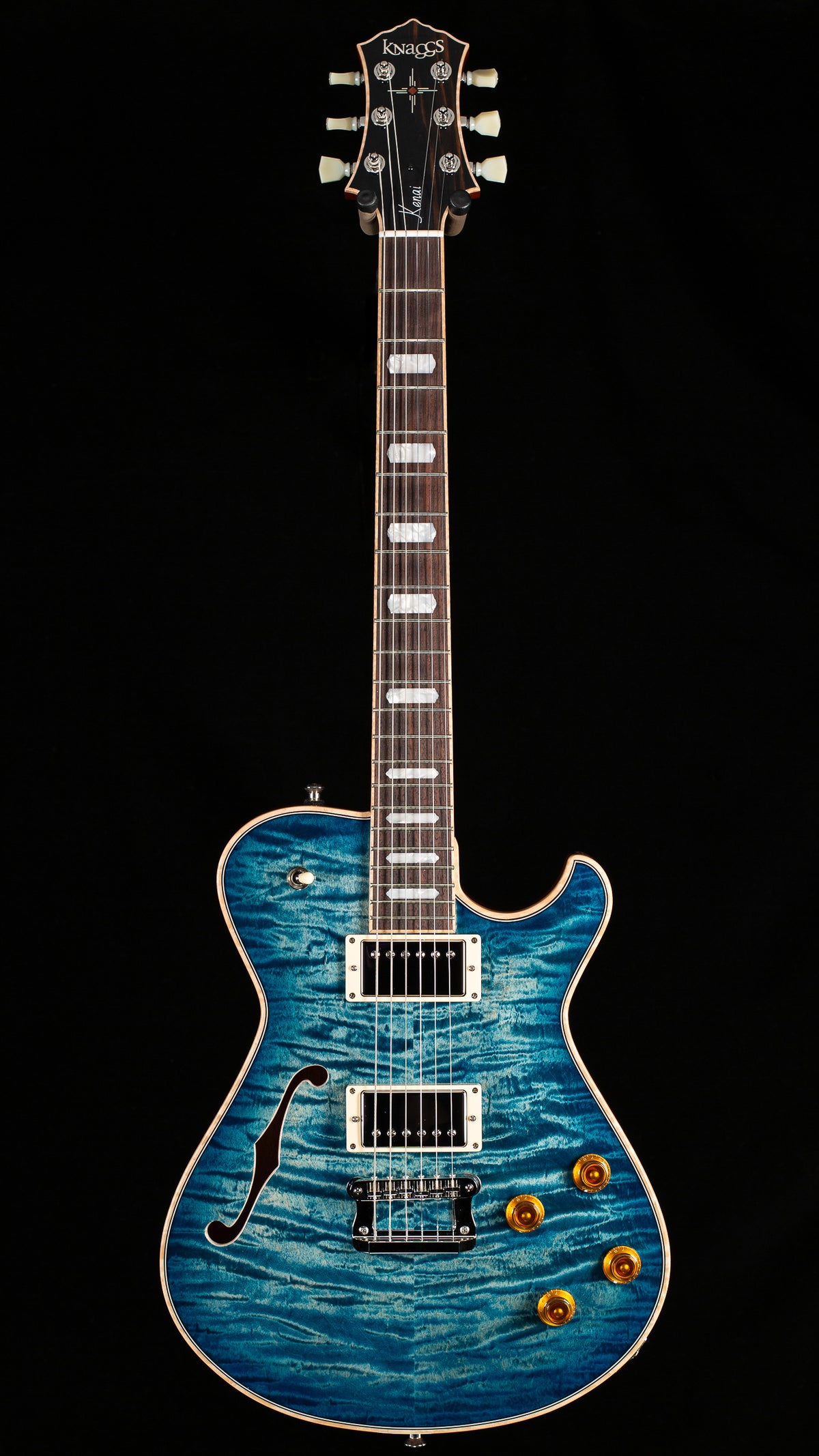 Knaggs Influence Kenai Hollowbody Turquoise T1 Maple Top (509)
