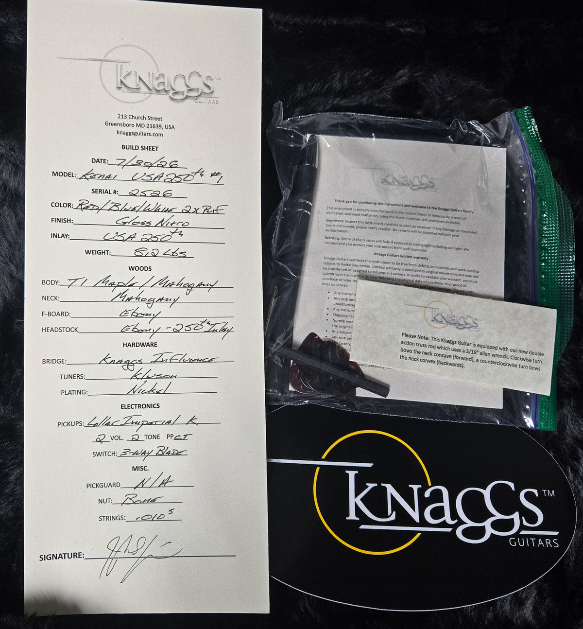 Knaggs Influence Kenai USA 250th Red Blue White #1 (526)