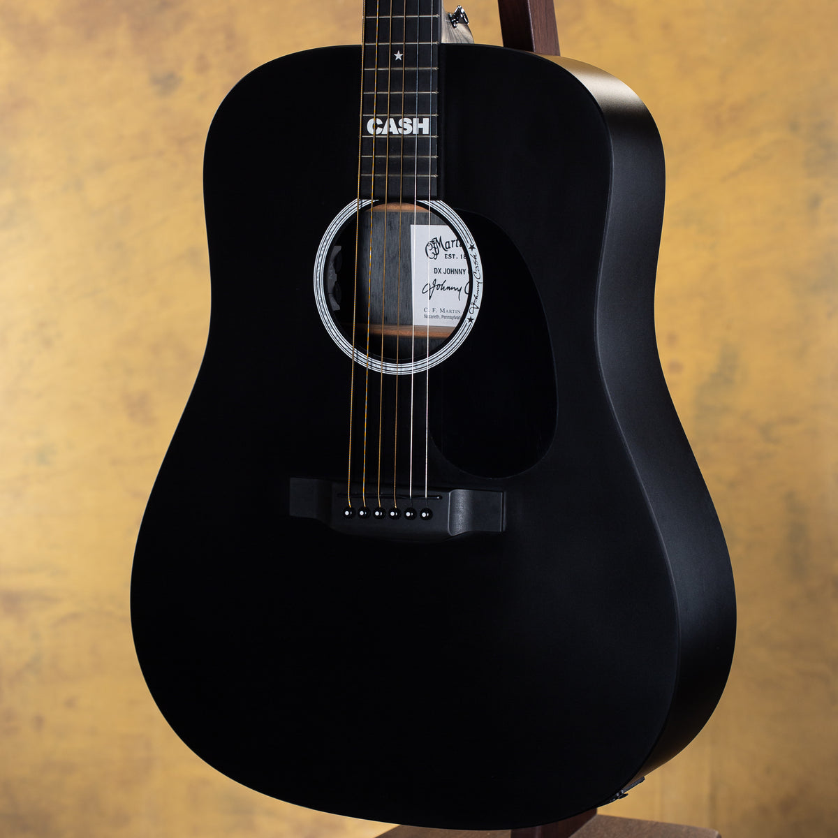2021 Martin DX Johnny Cash Black w/ Hardshell Case