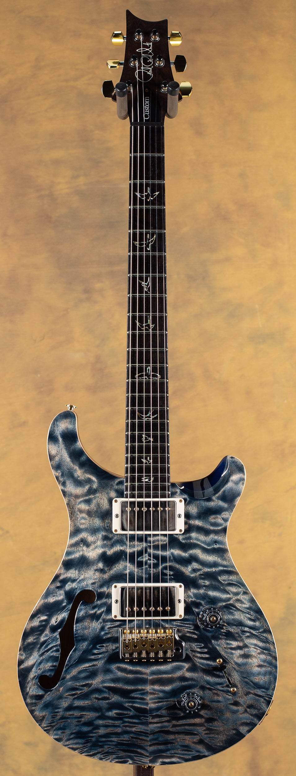 2018 PRS Wood Library Custom 22 Semi-Hollow Quilt Custom Color Whale Blue