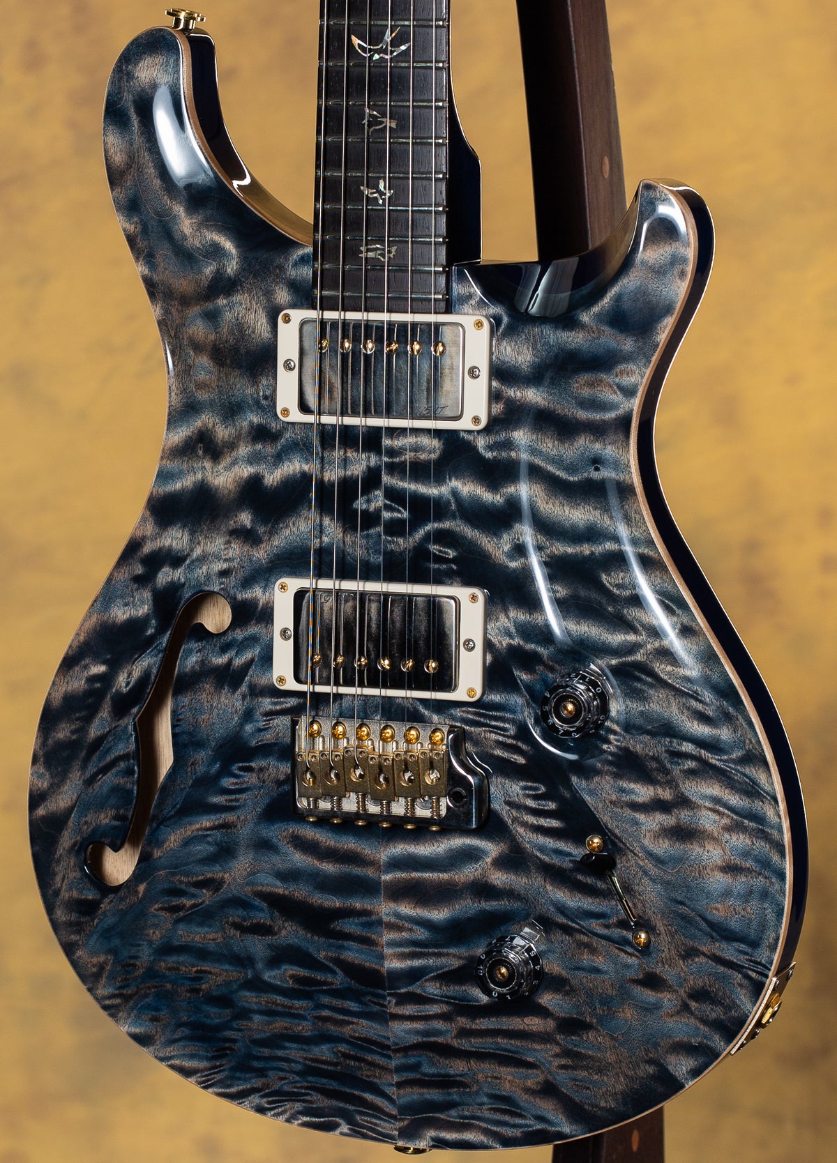 2018 PRS Wood Library Custom 22 Semi-Hollow Quilt Custom Color Whale Blue