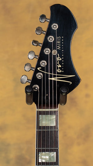 2026 Novo Custom Miris J Light Distress Inca Burst w/Matching Headstock & Lollar Gold Foil Pickups
