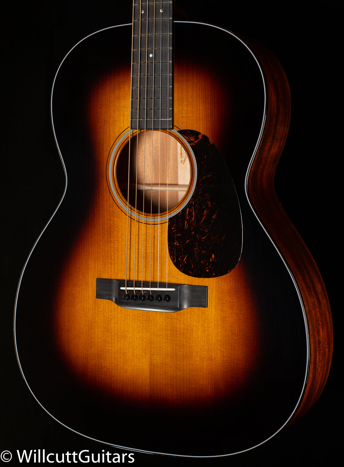 Martin Custom Shop 0000 12 Fret Sinker Mahogany Adirondack VTS Sunburst (434)