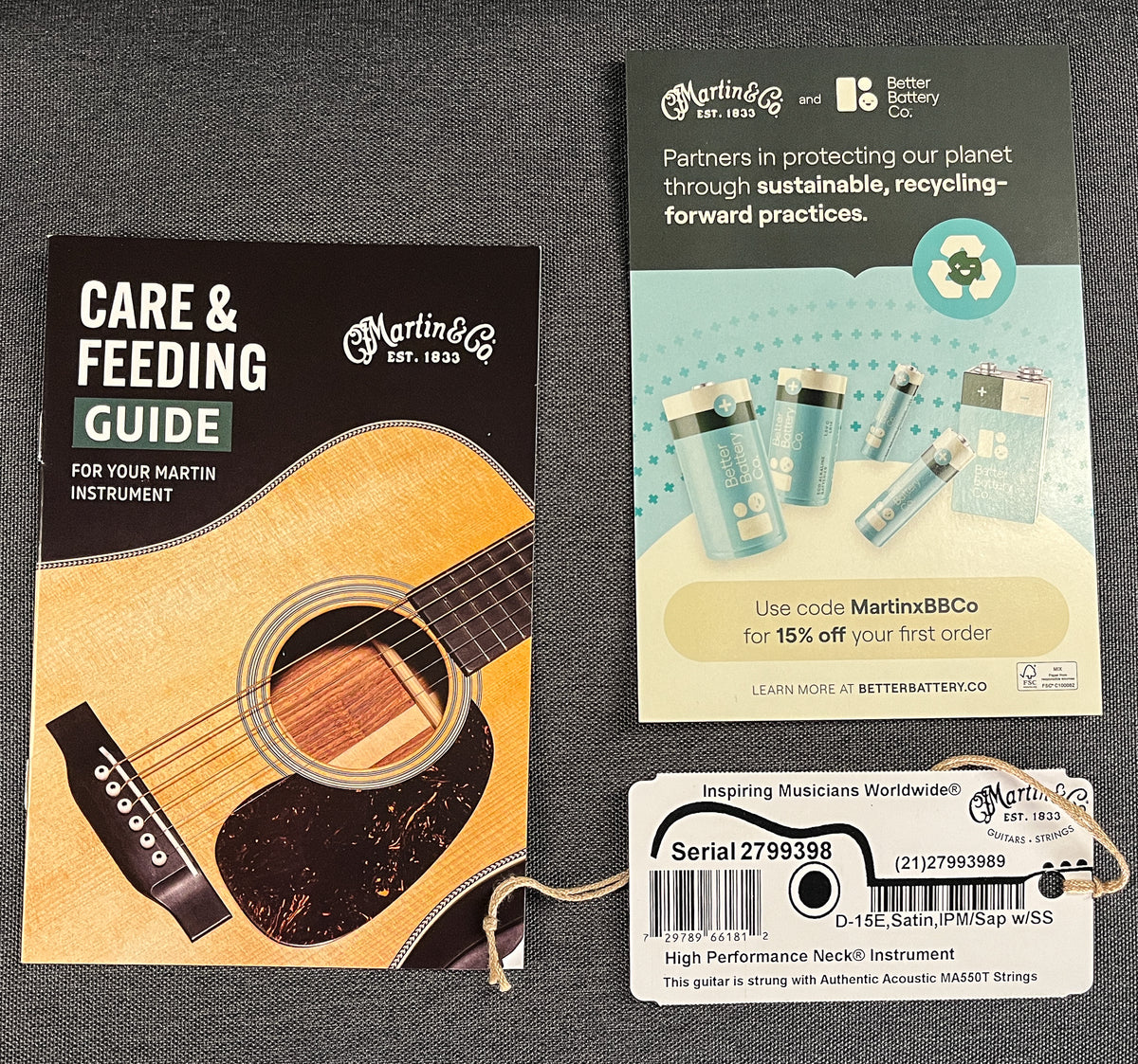 Martin D-15E Satin Sapele (398)