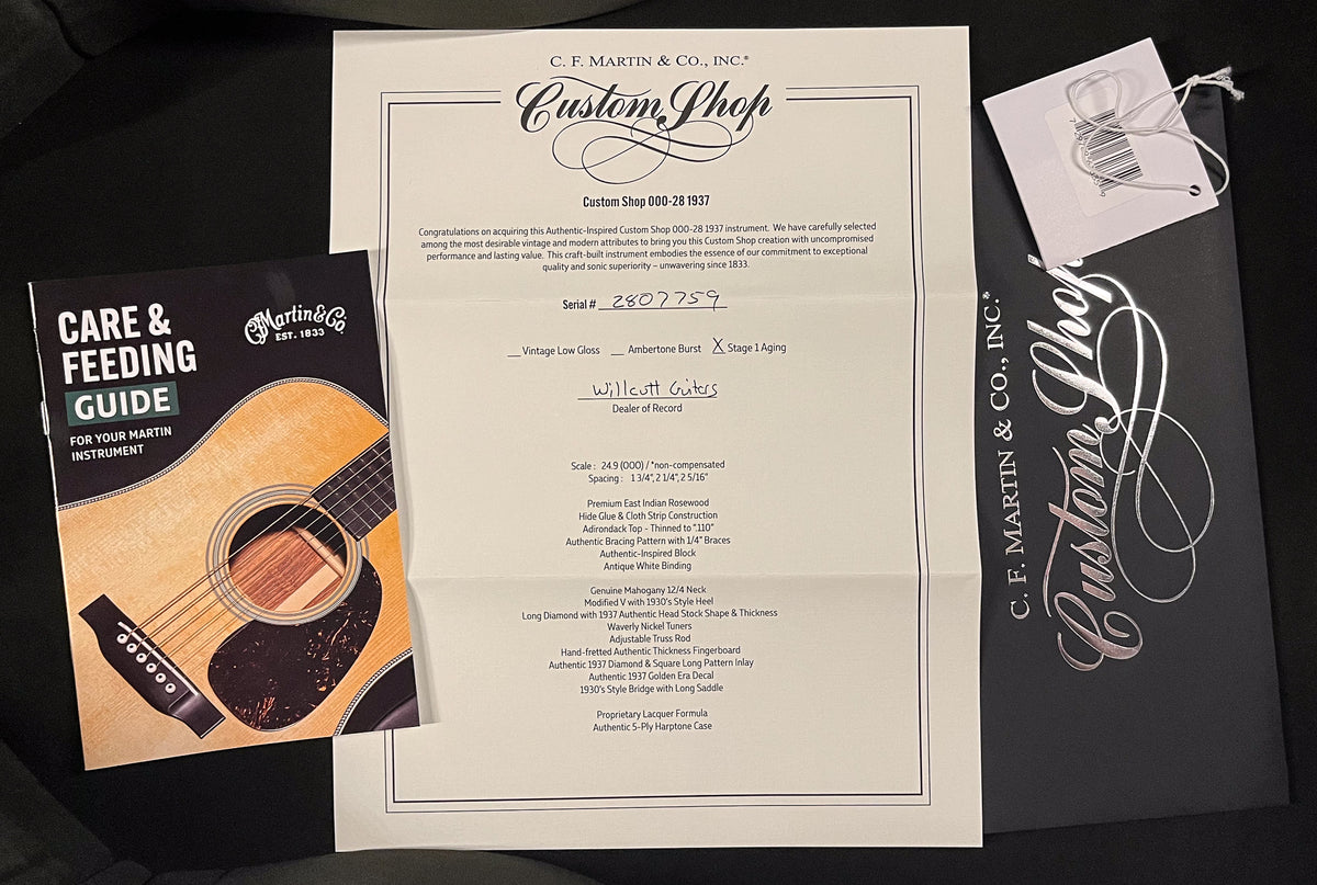 Martin Custom Shop Expert 000-28 Authentic 1937 Stage 1 Aging Ambertone (759)