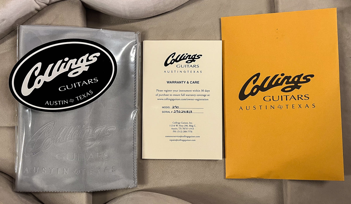 Collings 290 Tobacco Sunburst Aged ThroBaks (813)