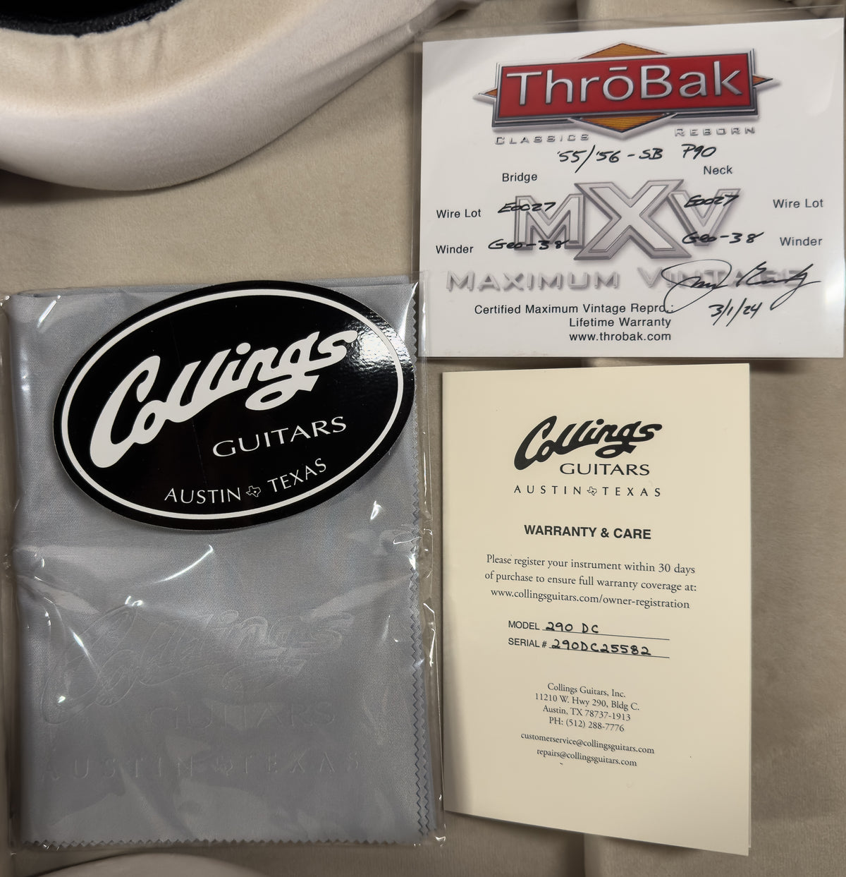 Collings 290 DC Walnut ThroBaks (582)