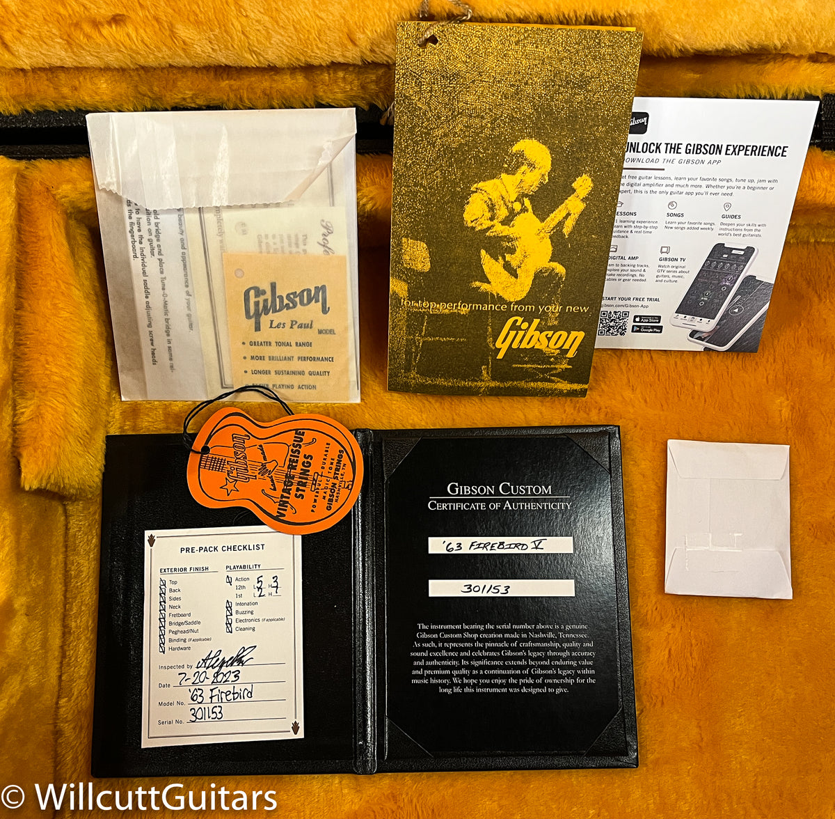 Gibson 1963 Firebird V Maestro Vibrola VOS Vintage Sunburst (153)