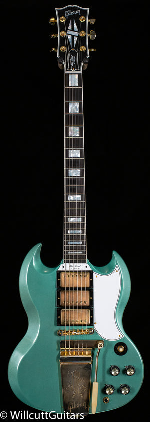 Gibson Custom Shop 1963 SG Custom Willcutt Exclusive Inverness Green Maestro VOS (133)