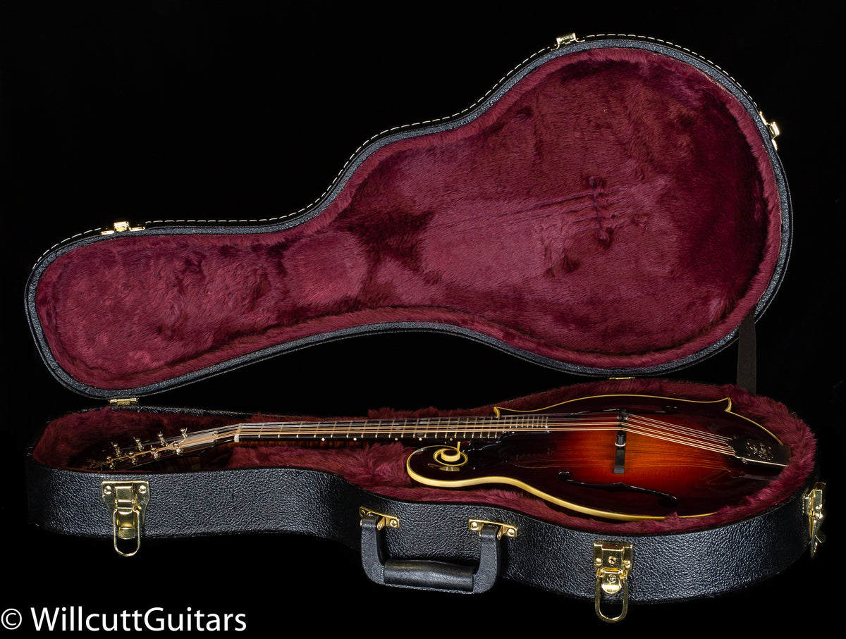 Gibson F-5G Mandolin Red Spruce Top Dark Burst Gloss NH Sunburst Quilt Back (012)