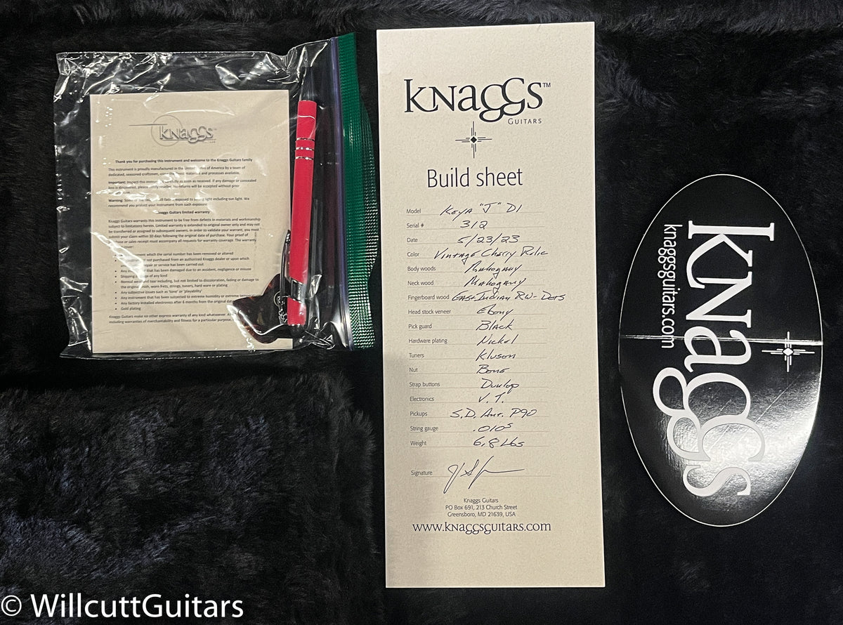 Knaggs Keya J D1 Vintage Cherry, Gloss Relic (312)