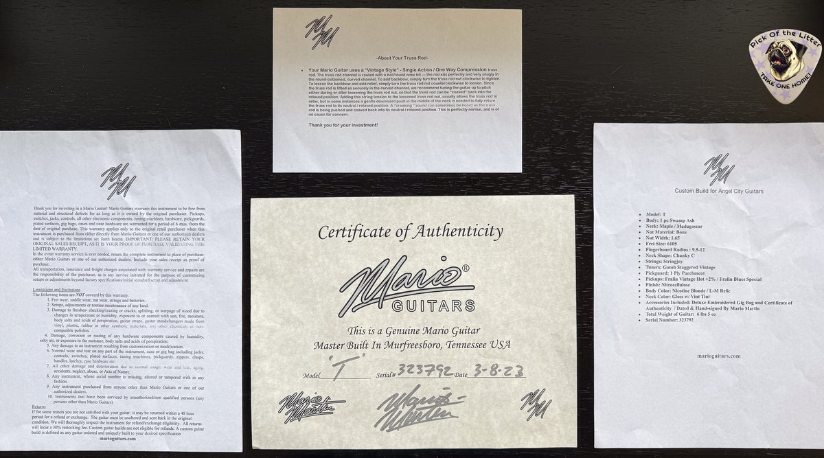 2023 Mario Martin T Style Nicotine Blonde