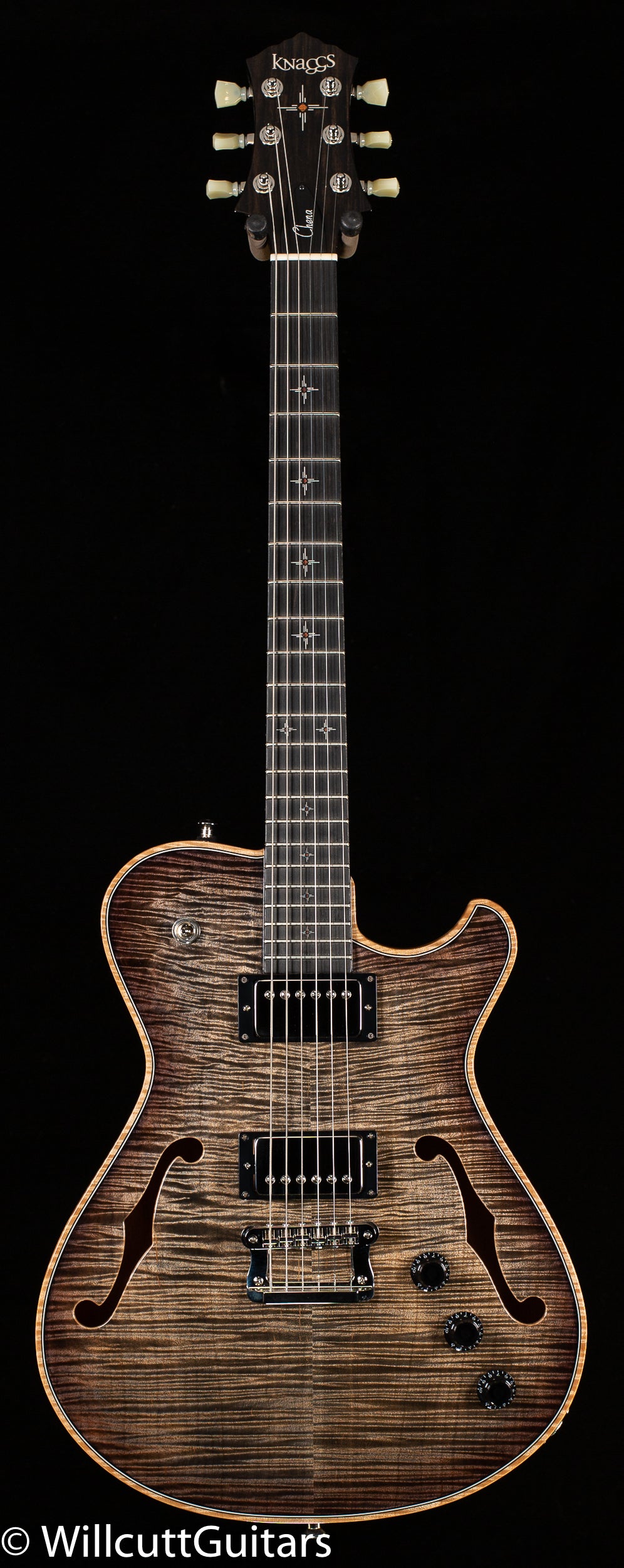knaggsギター chena tear1 Knaggs Influence Chena Charcoal Burst T1 top (328