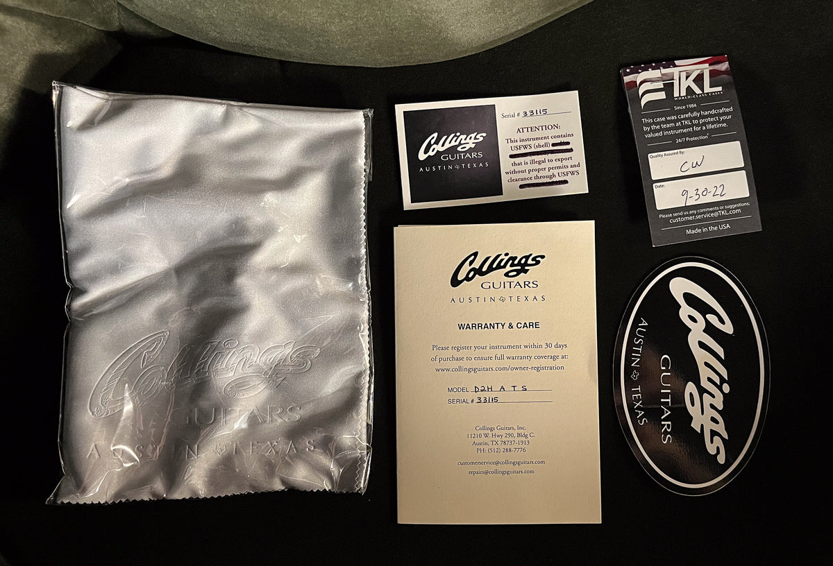 2023 Collings D2H Adirondack Spruce Top Traditional Package Satin Finish